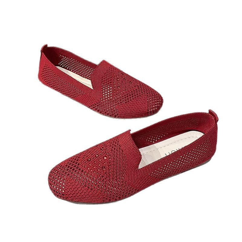 Women's Old Beijing Cloth Hollow Hole Shoes - D&A