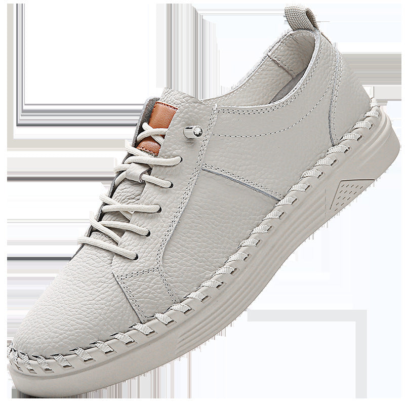 First Layer Soft Cowhide Men's Sneakers Breathable Sweat Absorbing - D&A