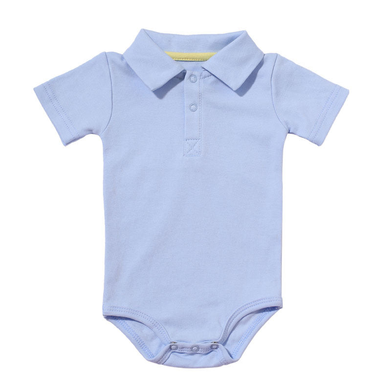 Lapel baby onesies Blue - D&A