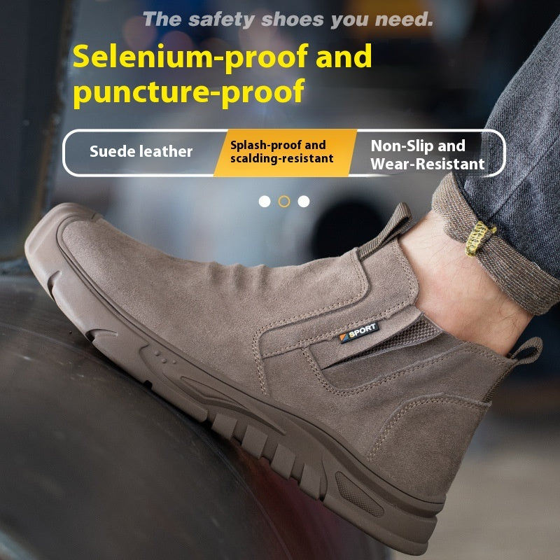 Welder Safety Shoes With Male Steel Toe Caps For Anti Smashing And Anti Piercing - D&A
