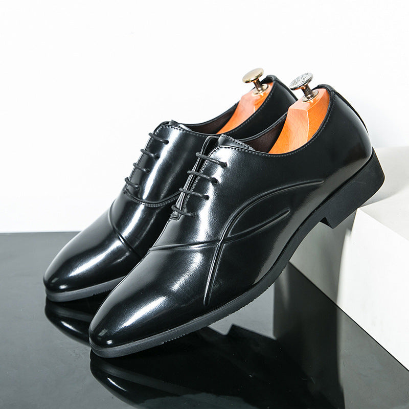 Outdoor Travel Fashion Personalized Men's Leather Shoes 1998 Black - D&A