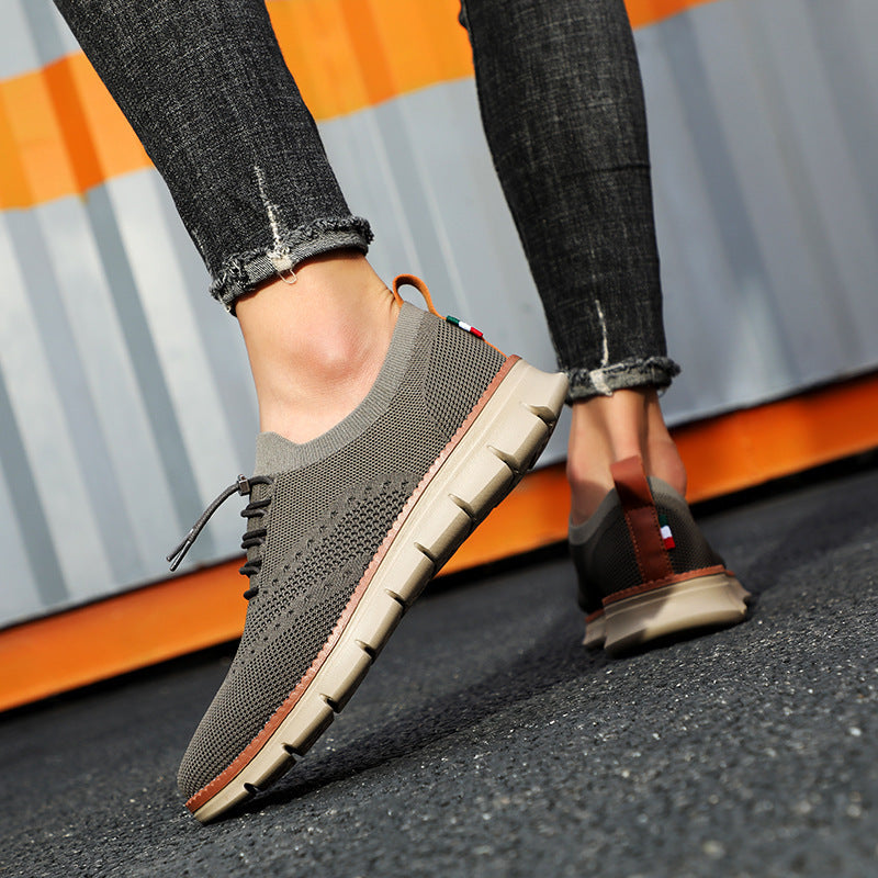 Summer New Dad Shoes British Style Trendy Running Breathable Mesh Surface Shoes - D&A