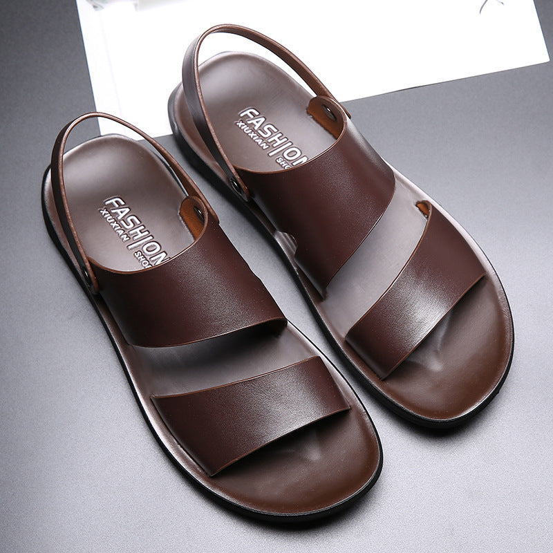 Men's Casual Beach Shoes With Soft Sole And Anti Slip Function Brown 9T008 - D&A