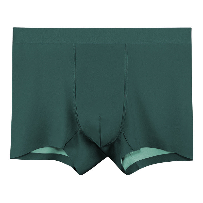 Men's Underwear Modal Double-sided Seamless Boxers Agate Green - D&A