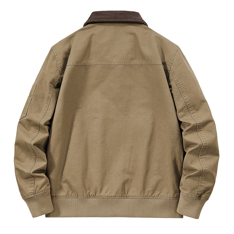 Jacket Baseball Uniform Plus Size New Washed Cotton Flight Jacket - D&A