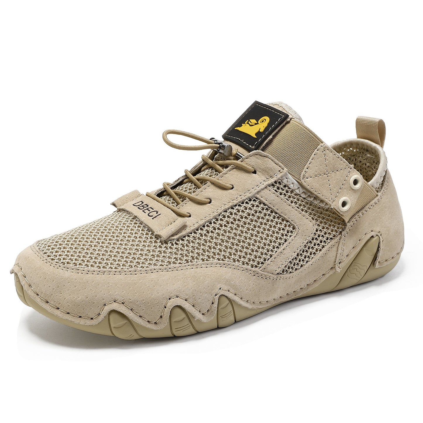 Casual All-matching And Lightweight Breathable Mesh Shoes Sand Color - D&A