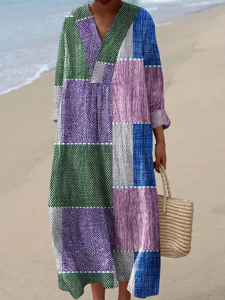 Holiday Long Sleeve Shirt Dress Women's Casual BJ182E02338 - D&A