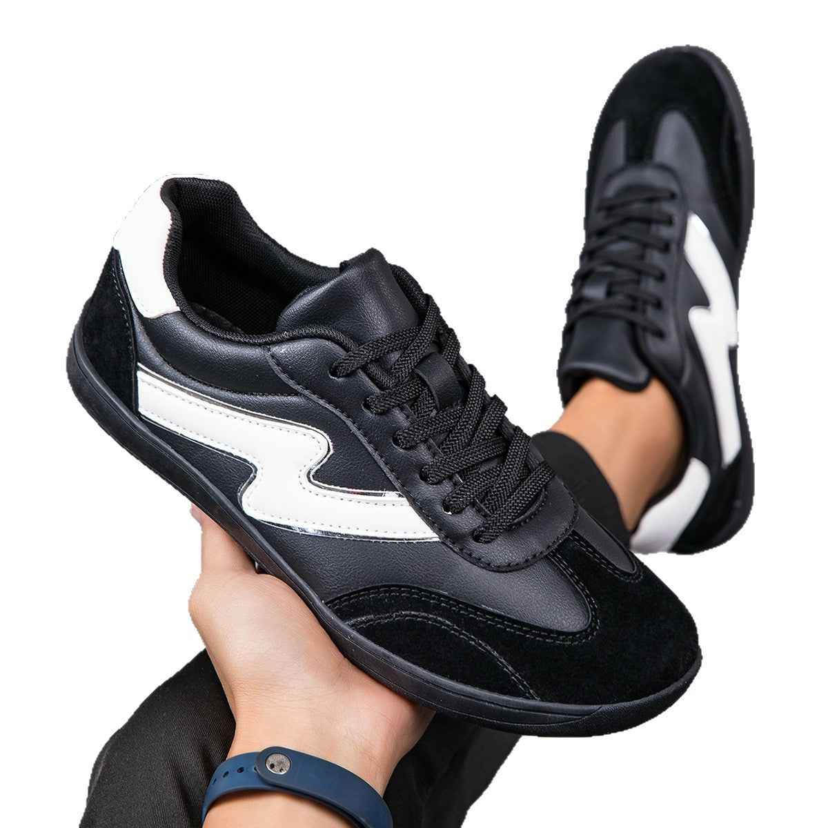 Plus Size Men's Shoes Wide Head Fashion Casual Sneaker - D&A