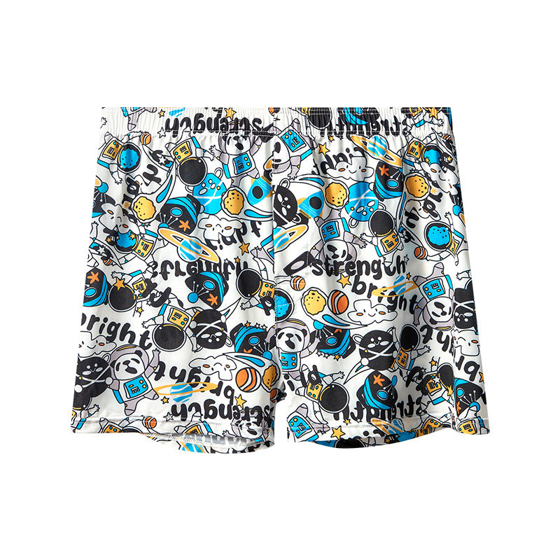 Men's Printed Ice Silk Underwear Fashion Trend Night Space - D&A
