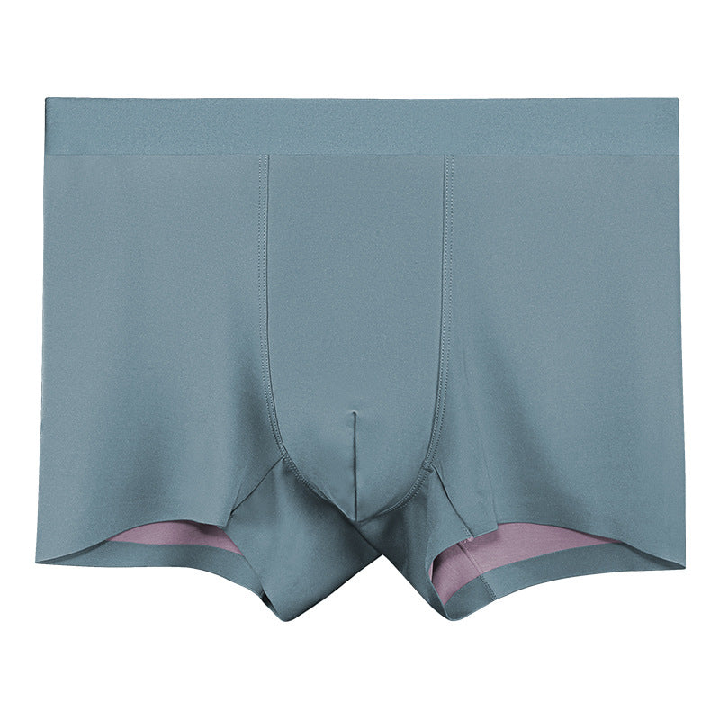 Men's Underwear Modal Double-sided Seamless Boxers Gray Moon - D&A