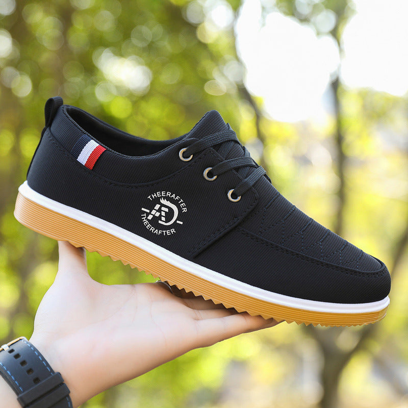 Non-slip Wear-resistant Casual Shoes Breathable Deodorant Work Men's Shoes Black 2069 - D&A