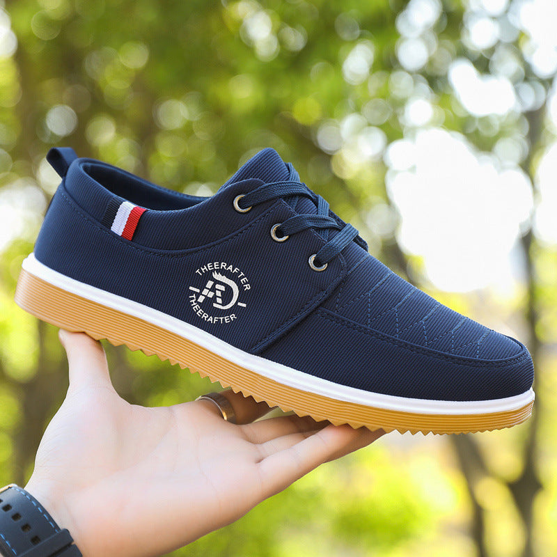 Non-slip Wear-resistant Casual Shoes Breathable Deodorant Work Men's Shoes Blue 2069 - D&A