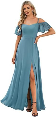 Women's Elegant And Fashionable Dress With Suspenders Blue And Green - D&A