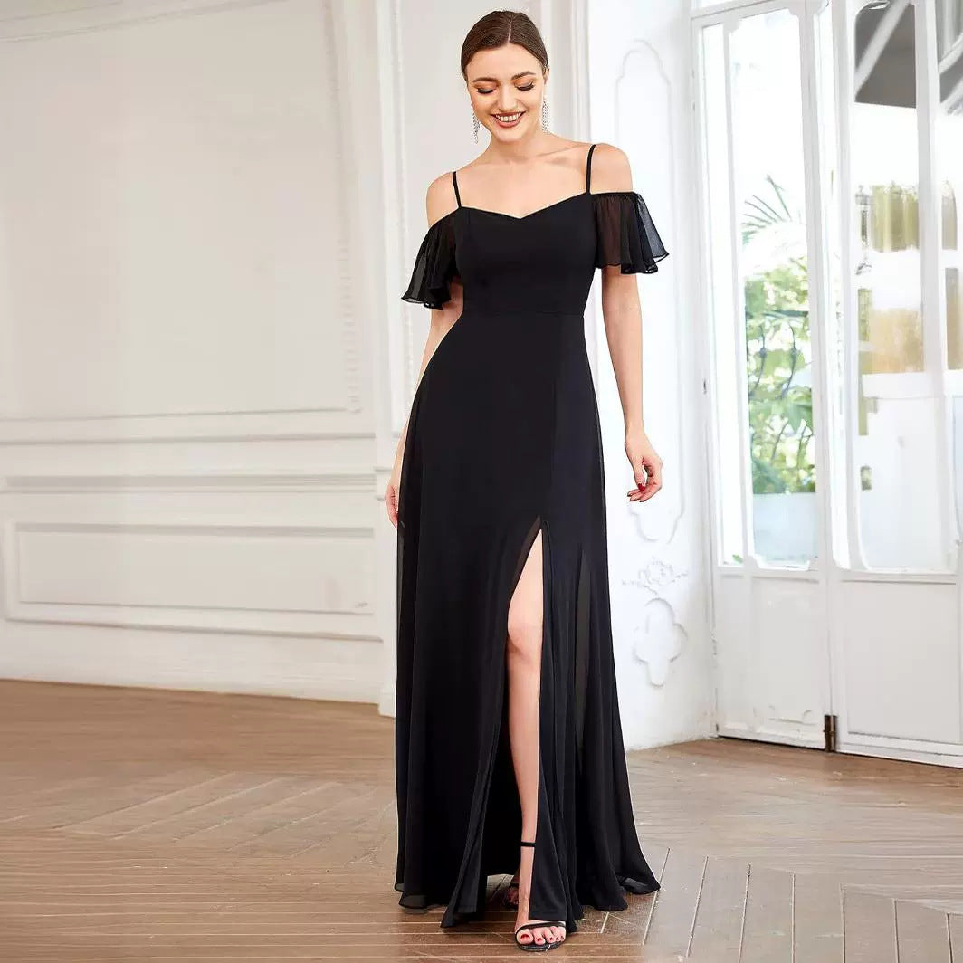 Women's Elegant And Fashionable Dress With Suspenders - D&A