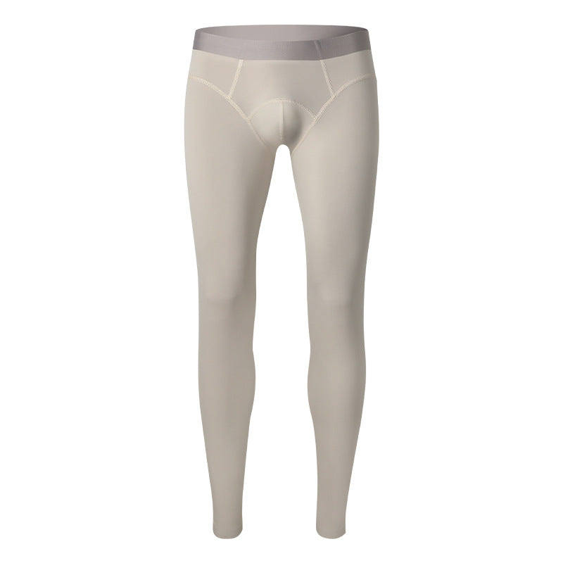 Men's Fashion Thin Personality Base Woollen Trousers Apricot Coffee - D&A