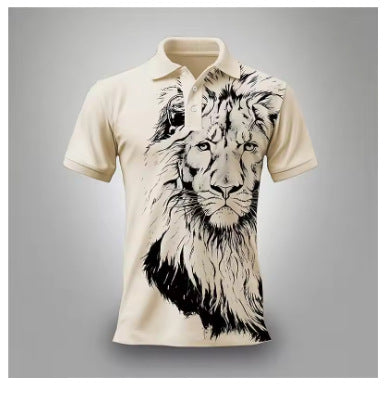 Summer Lion Printing Business Casual T-shirt CT2492 - D&A