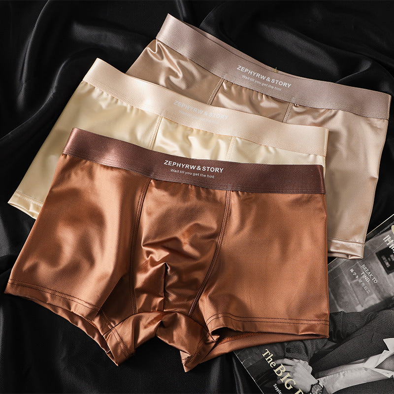 Men's Satin Light Luxury Ice Silk Underwear Summer Suit 5 - D&A