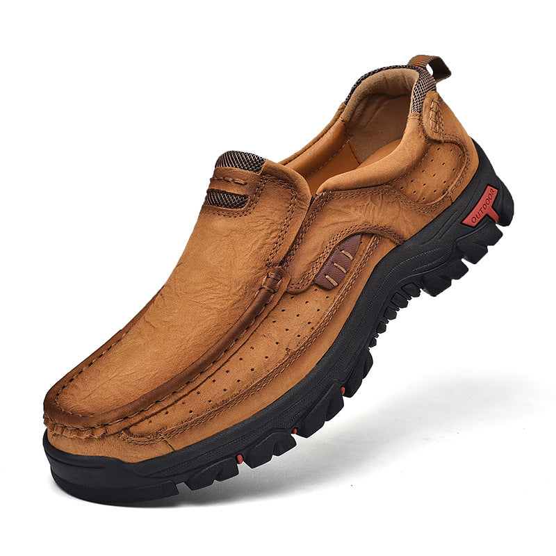 Men's Leather Large Size Casual Shoes - D&A