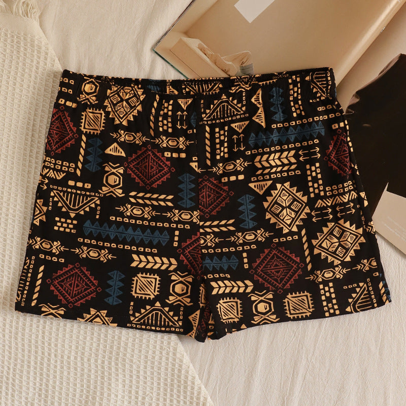 Men's American-style Retro Ethnic Boxers Black - D&A