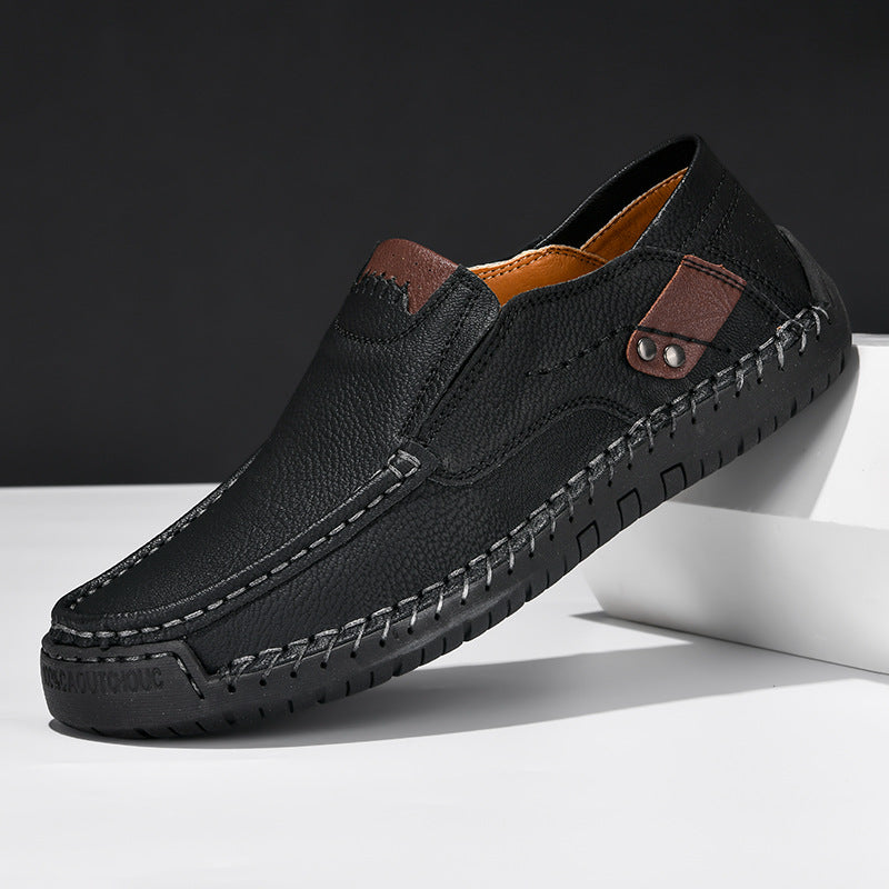 Men's Business Casual Shoes With Foot Covers Black - D&A
