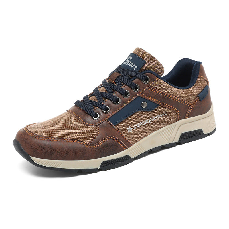 Men's Casual Retro Plus Size Outdoor Shoes Brown - D&A