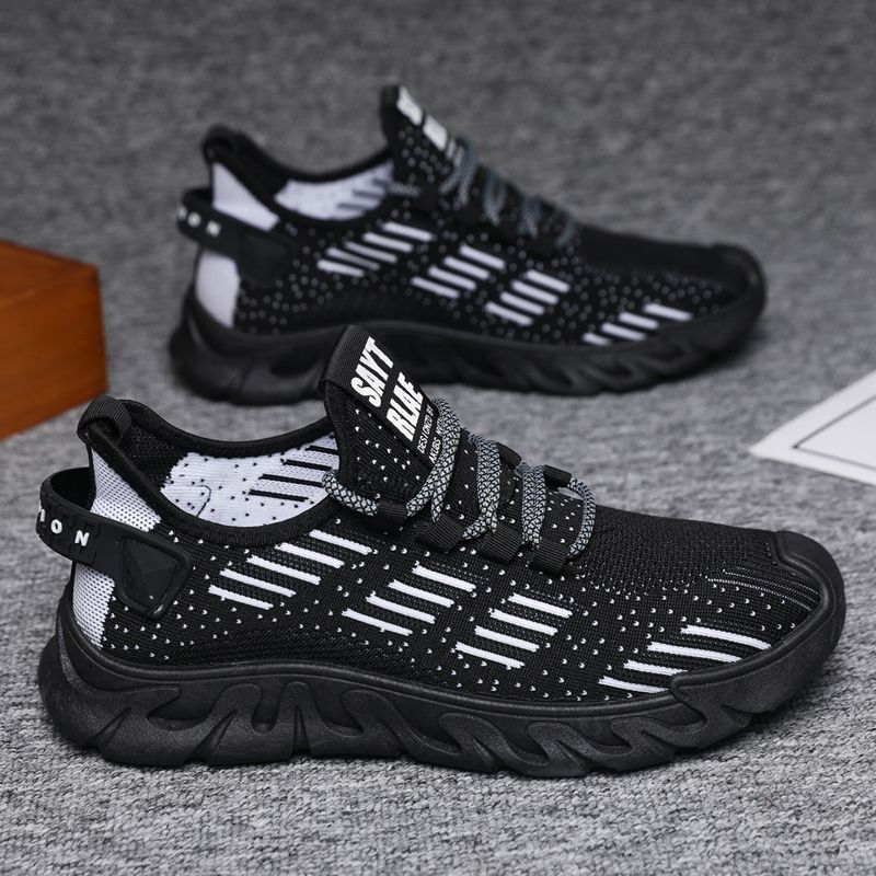 Men's Sports Soft Bottom Light Running Shoes Black 921 - D&A