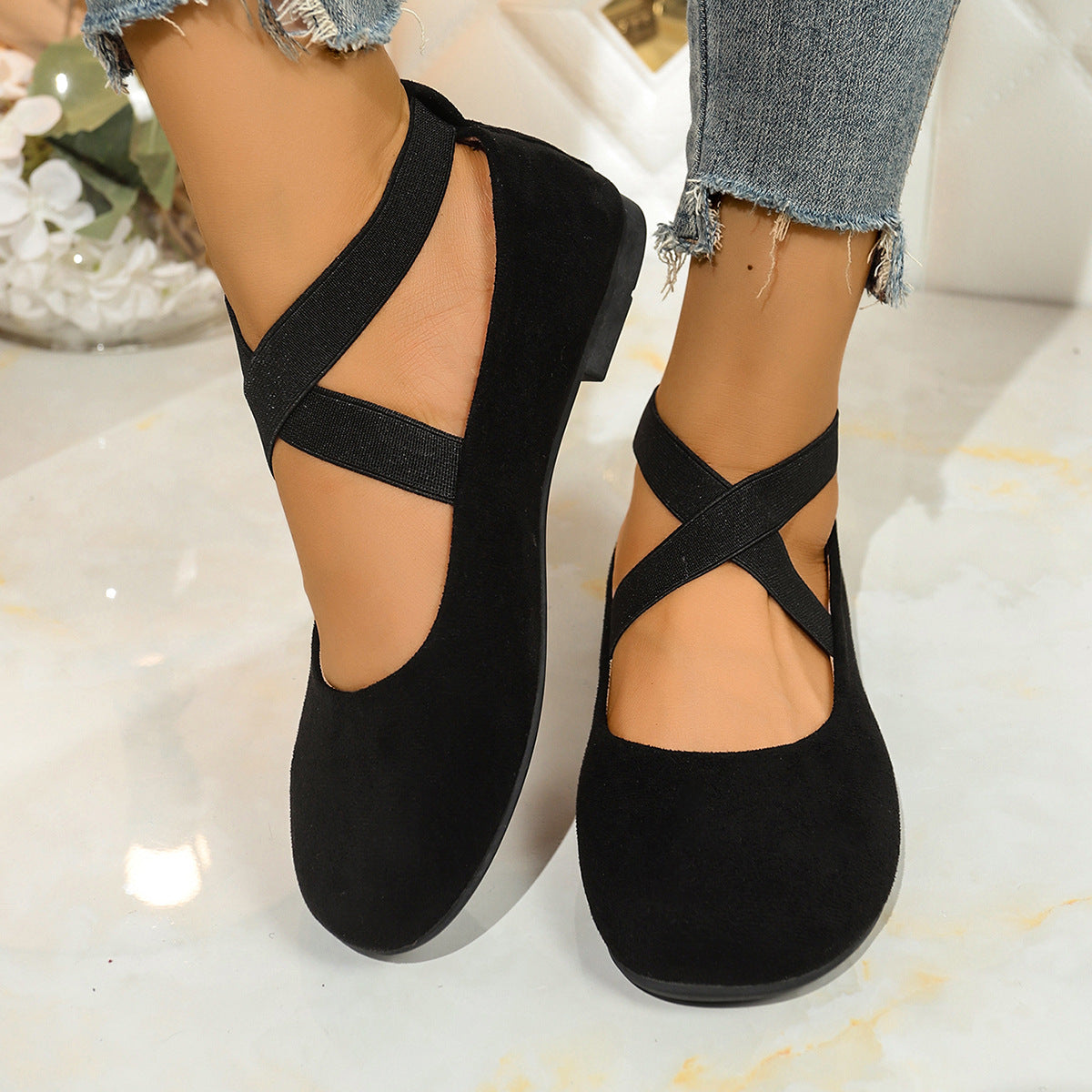 Plus Size Round Toe Flat Bottom Sports And Leisure Women's Shoes - D&A
