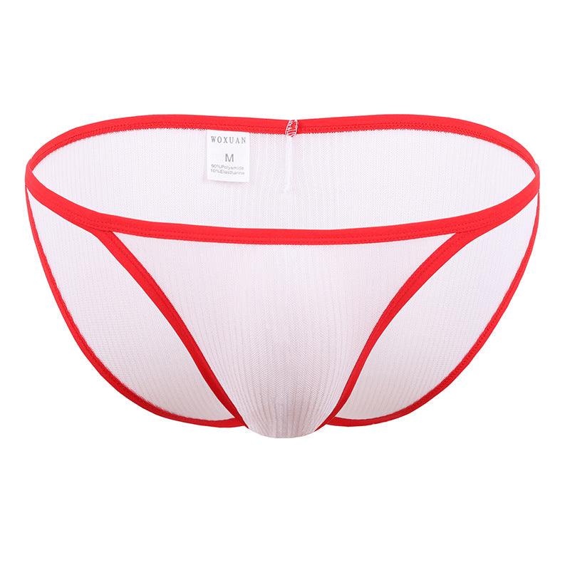 Men's Underwear High Fork Briefs Mesh White - D&A