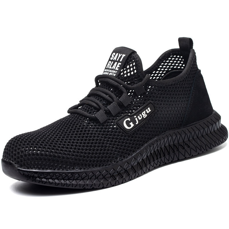 Men's Fashion Summer Breathable Work Shoes 2988 Black - D&A