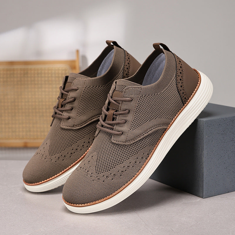 Outdoor Fly Woven Mesh Hiking Versatile Men's Casual Shoes - D&A