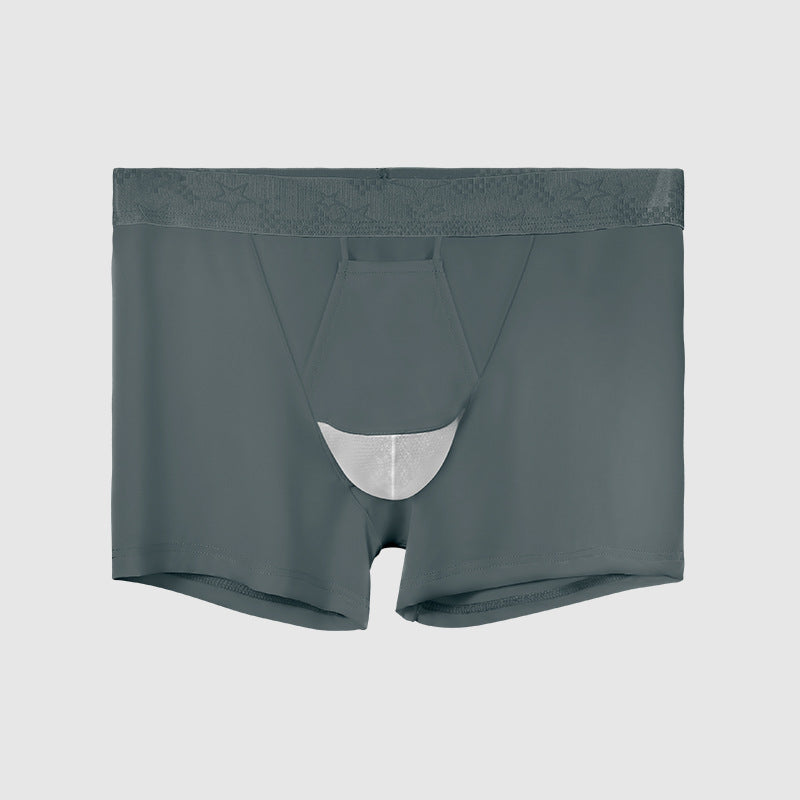 Vein Underwear Men's Ice Silk Boyshorts Gray - D&A