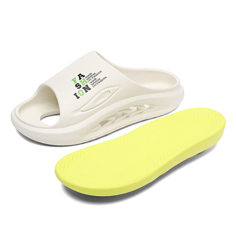 Men's EVA Thick Soled Color Blocked Slippers - D&A