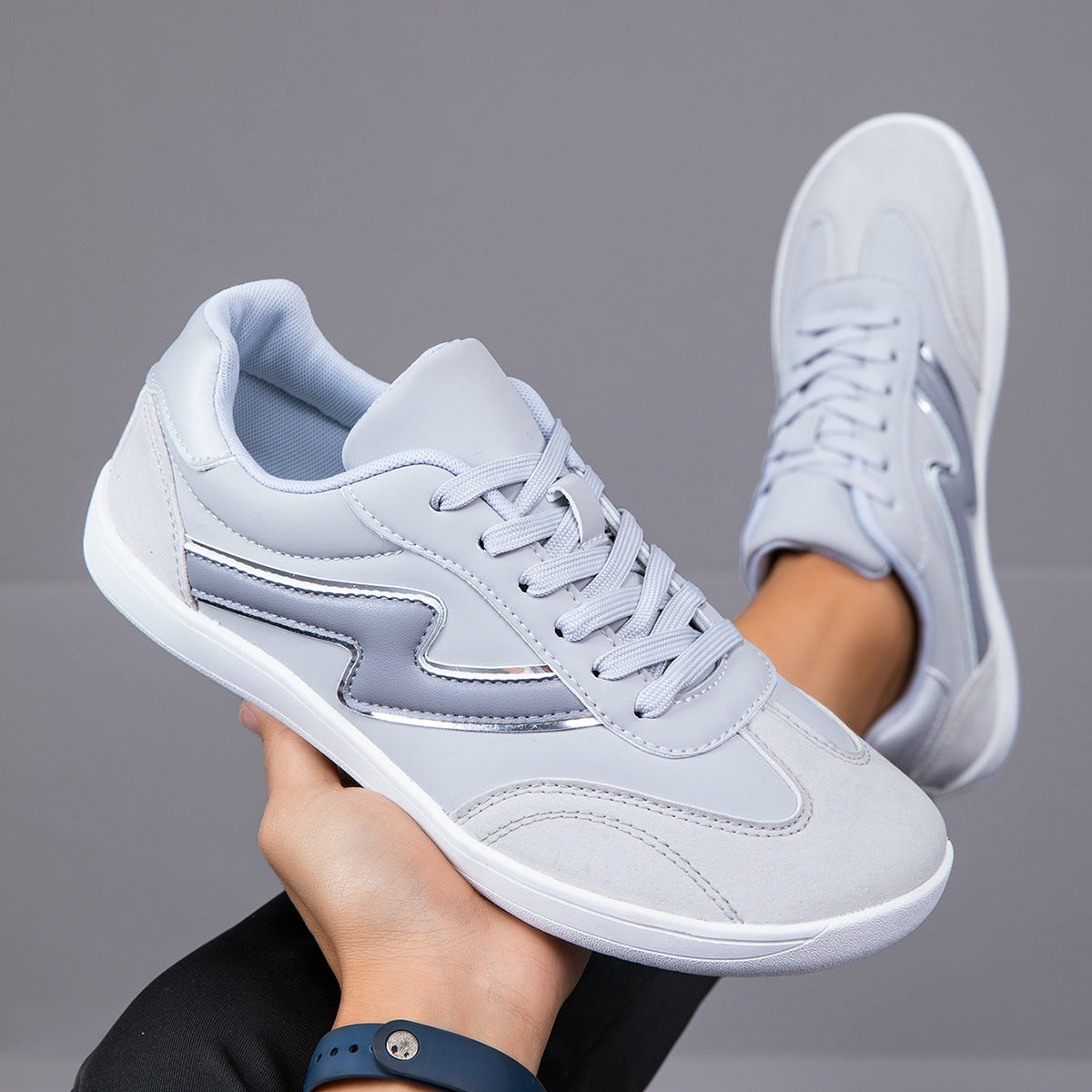 Plus Size Men's Shoes Wide Head Fashion Casual Sneaker - D&A