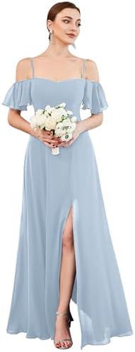 Women's Elegant And Fashionable Dress With Suspenders Ice Blue - D&A