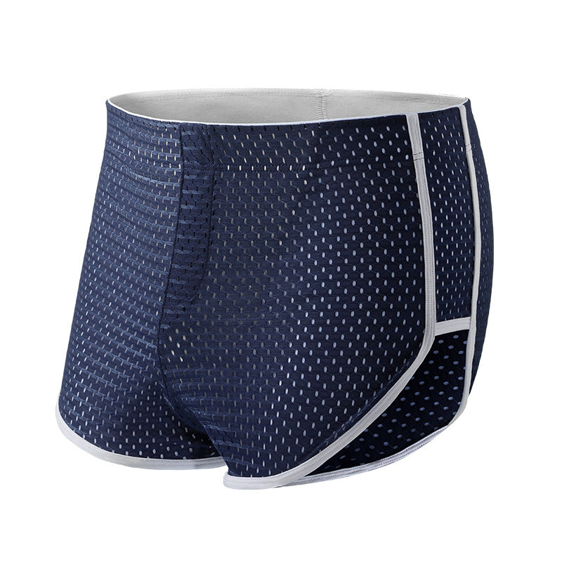 Men's Boxers Ice Silk Underwear Teenagers Dark Blue - D&A