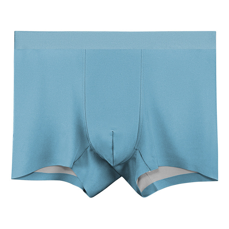 Men's Underwear Modal Double-sided Seamless Boxers Malta Blue - D&A