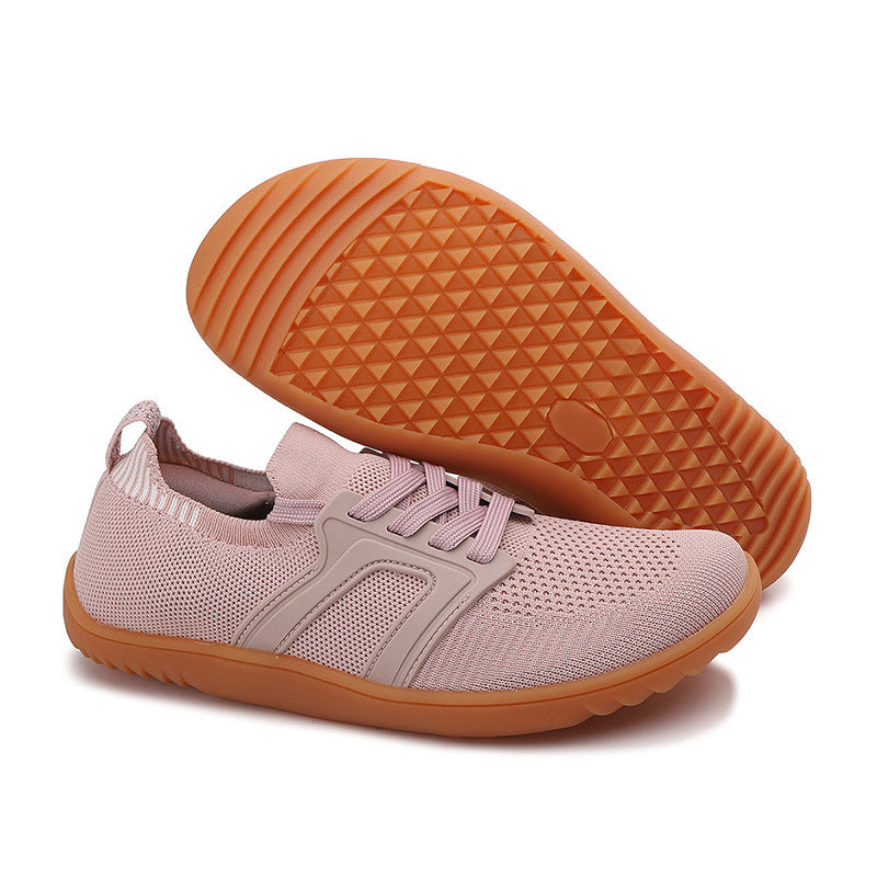 Wide Head Bare Feet Casual Fashion Hiking Boots Pink - D&A