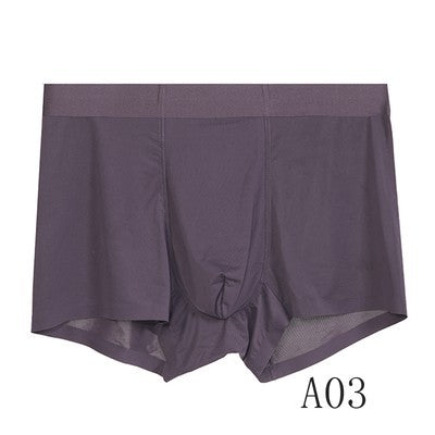 Men's Fashion Ultra-thin Summer Ice Silk Underwear Dark Purple - D&A