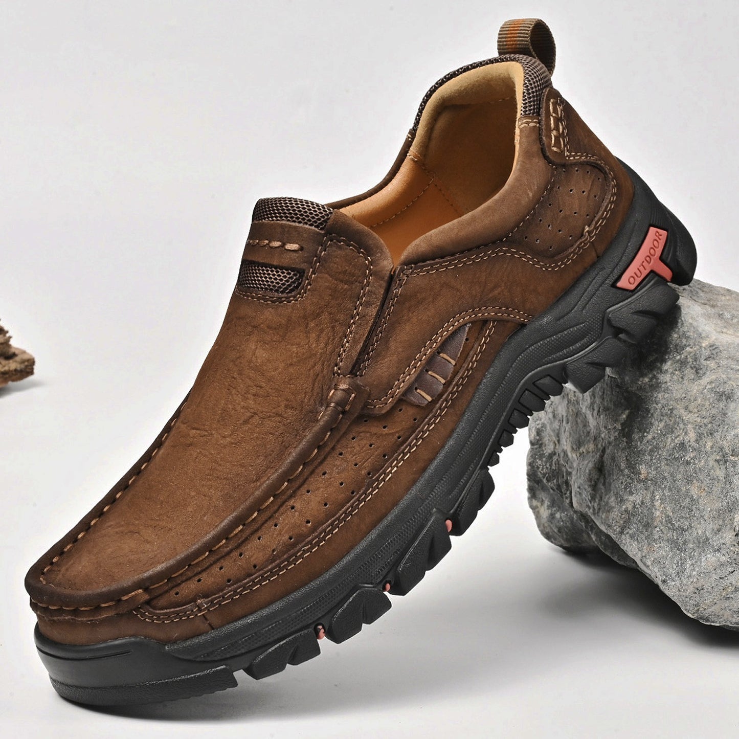 Men's Leather Large Size Casual Shoes - D&A
