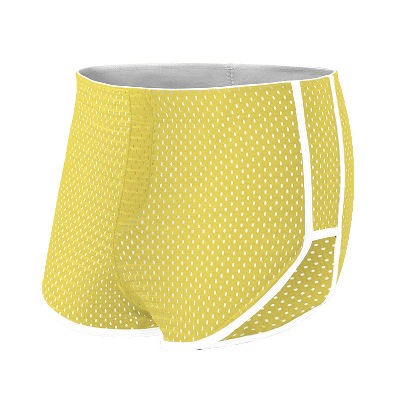 Men's Boxers Ice Silk Underwear Teenagers Mango Yellow - D&A