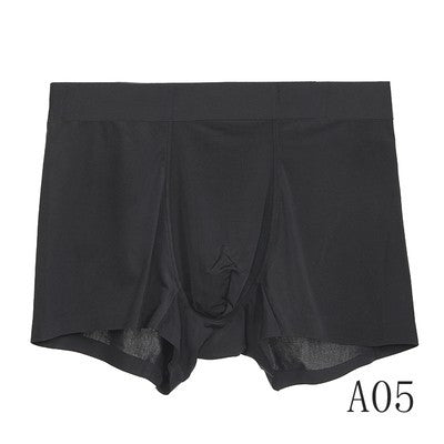 Men's Fashion Ultra-thin Summer Ice Silk Underwear Black - D&A