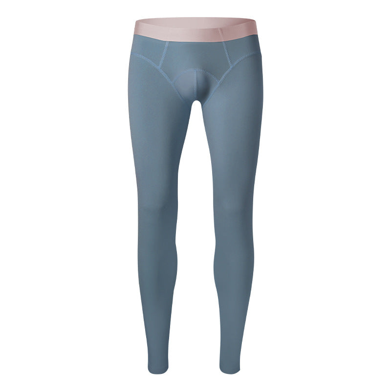 Men's Fashion Thin Personality Base Woollen Trousers Gray Blue Brick Pink - D&A