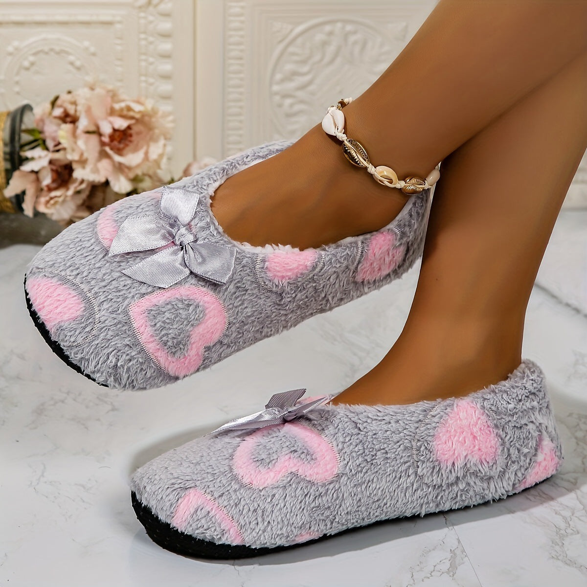 Women's Indoor Comfortable Breathable Warm Closed-toe Slippers Soft Multicolor - D&A