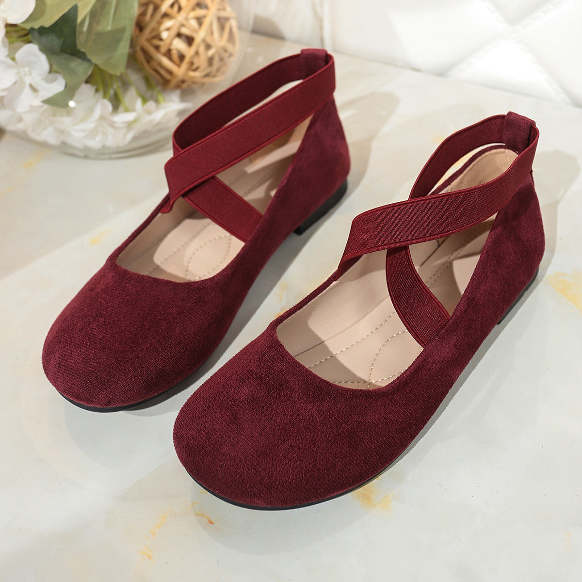 Plus Size Round Toe Flat Bottom Sports And Leisure Women's Shoes - D&A