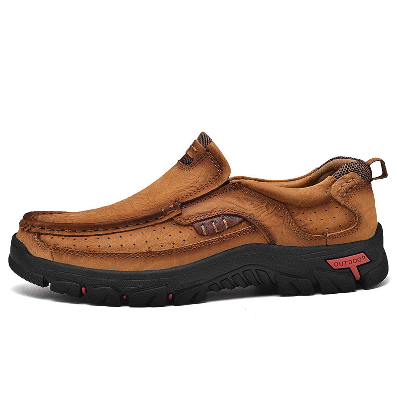 Men's Leather Large Size Casual Shoes - D&A
