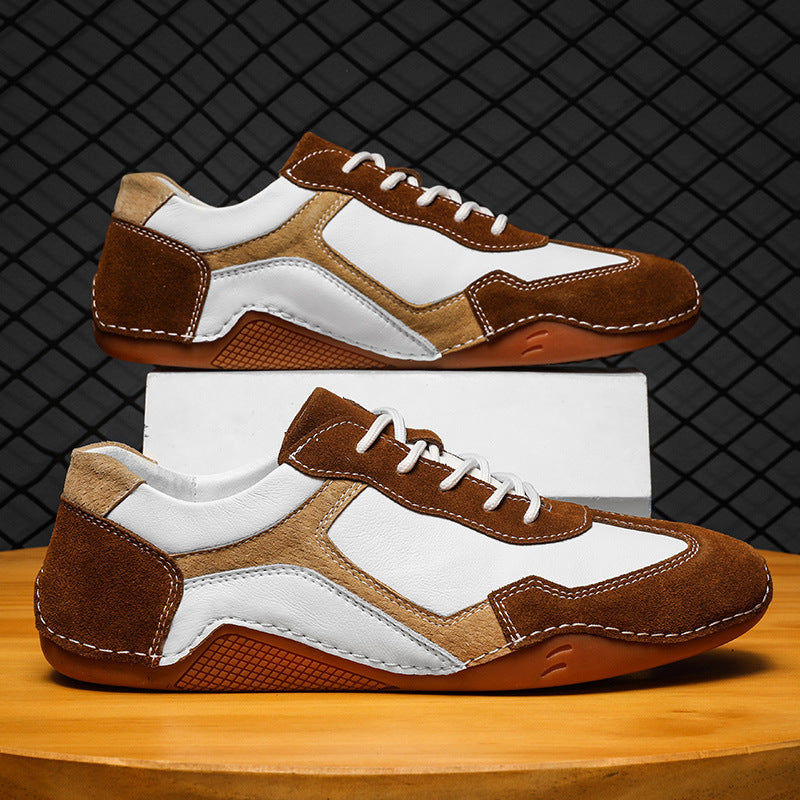 Casual Versatile Octopus Gommino Lace-up Hot Fashion Fashionmonger Men's Shoes Brown - D&A