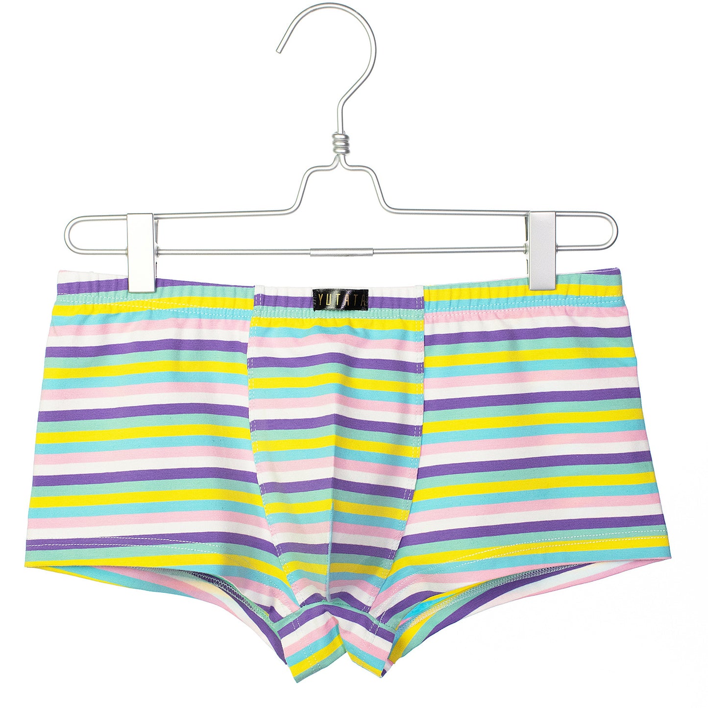 Men's Underwear Rainbow Bag Striped Boxers Light Blue - D&A