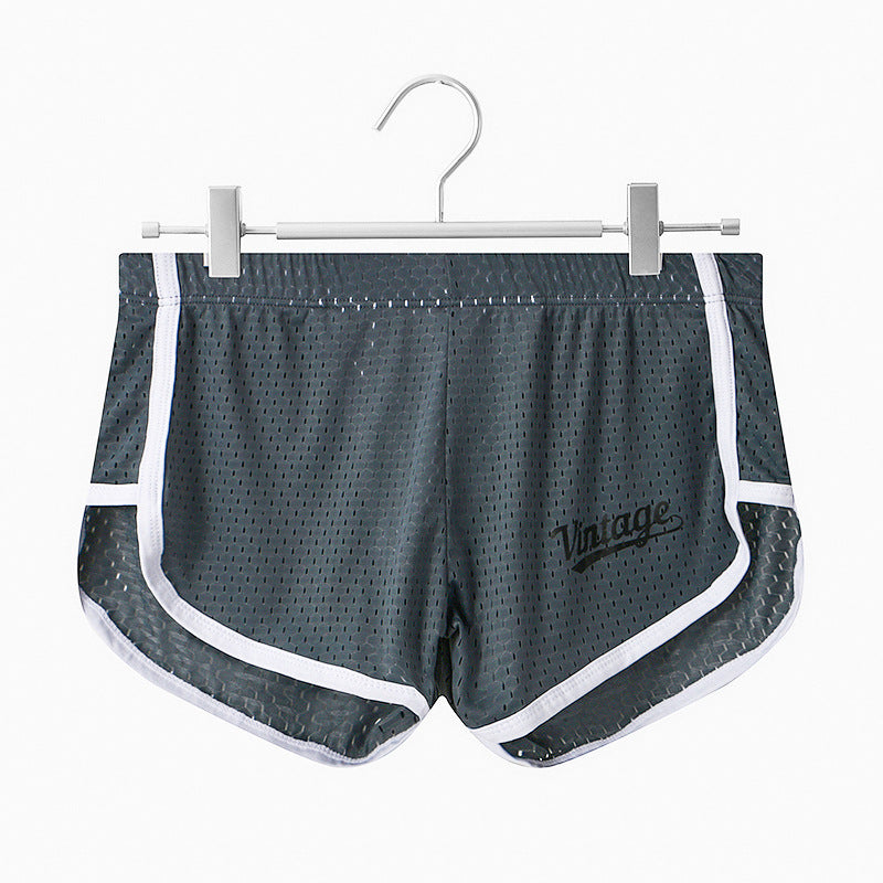 Ice Silk Men's Quick-drying Breathable Mid Waist Underwear Dark Gray - D&A