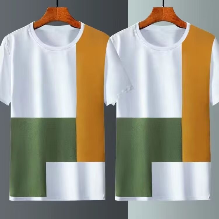 Summer Ice Silk Short Sleeve T-shirt Men - D&A