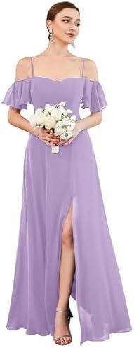 Women's Elegant And Fashionable Dress With Suspenders Purple - D&A